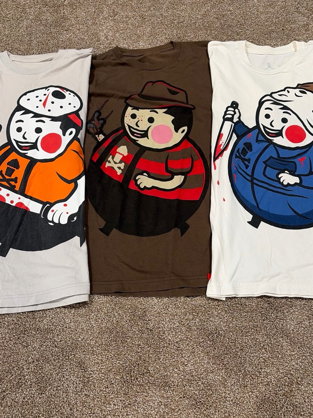 Johnny Cupcakes Vintage Horror Jason, Freddy, Mike Meyers Small T-shirts gently